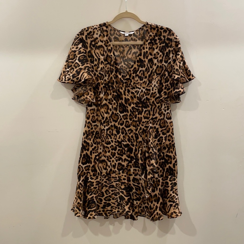BB Dakota Cheetah Print Wrap Dress